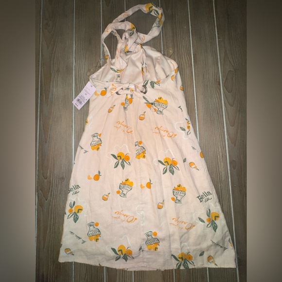 Wild Fable Linen Y-Neck Mini A Line Peach Lemon Dress - Picture 10 of 11